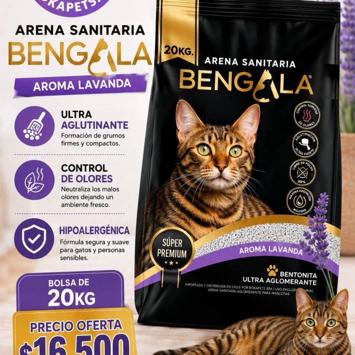 Arena sanitaria para gatos Bengala 20kg